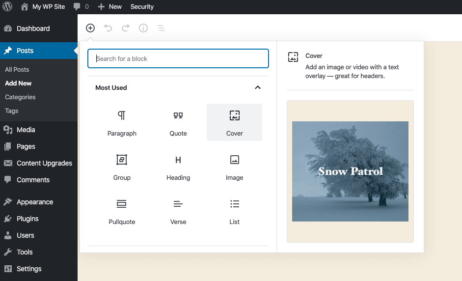 wordpress 5.3 blocks