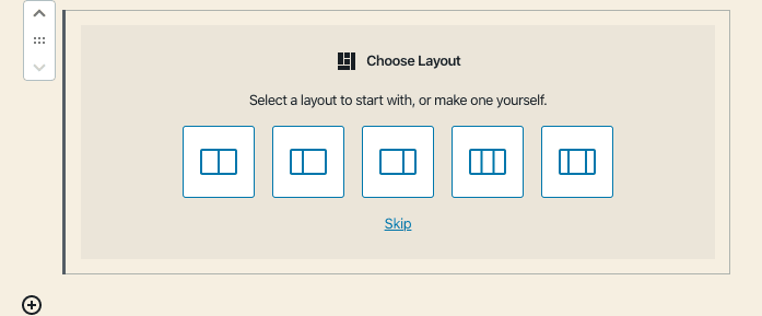 wordpress column block