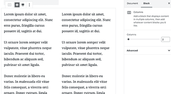 multicolumntext