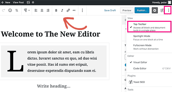 toptoolbar